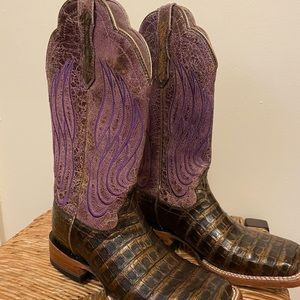 COPY - Ariat Purple and Brown Cowboy Boots